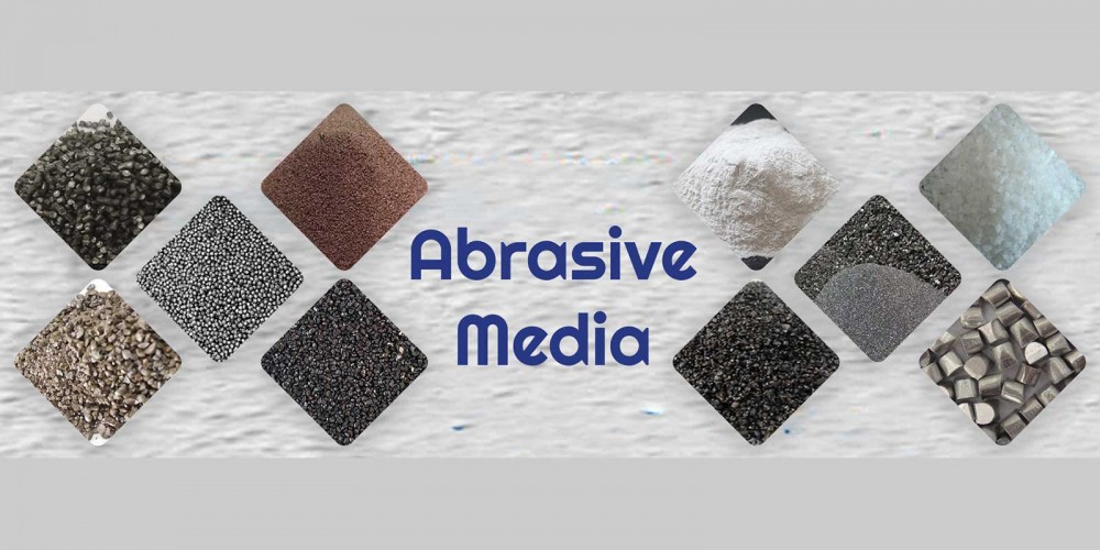 What kind of abrasive can be used in the sand blasting process